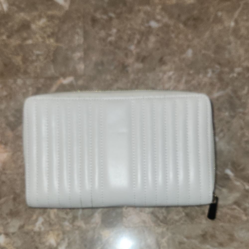 WOLF White Quilted Wallet